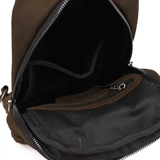 Рюкзак слинг кожаный с передним карманом для телефона TARWA 29х17х8 см sum0028233 - фото 6