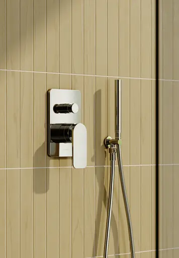 Душевая система скрытого монтажа Kohlman Wexpo хром + Box скрытого монтажа QW210WR40, Хром - фото 2