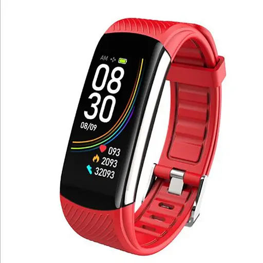 Умный фитнес браслет Lemfo C6T с датчиком температуры тела (Красный) - фото 2
