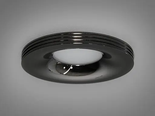 Алюмінієвий точковий врізний світильник в гіпсокартон, чорний хром - фото 1