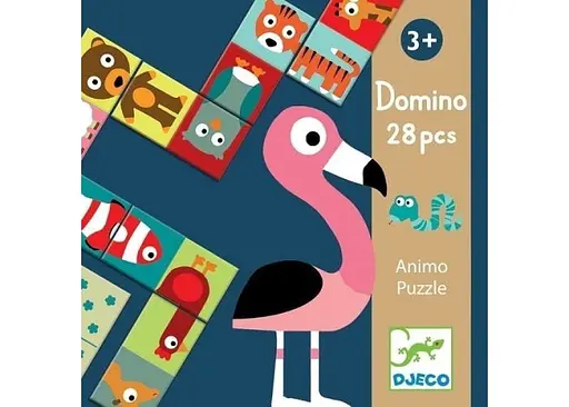 Настольная игра Djeco Детское домино. Сложи животное (Domino Animo puzzle, 28 pcs) (DJ08165)