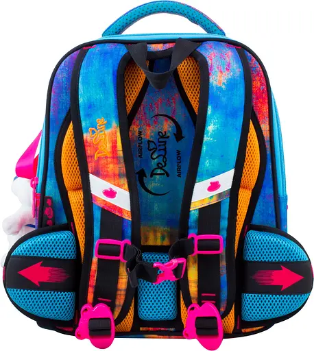 Ортопедический ранец 3 в 1 Delune для девочки 35х27х16 см Бирюзовый (7mini-016) - фото 4