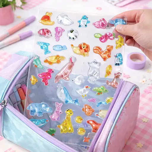 Набір 3D-наліпок Tiki Wiki Crystal Тікі веселі тваринки (51423) - фото 2