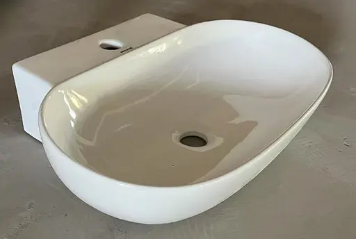 Умивальник підвісний Mixxus Premium Diverse-0201 560x390x125 мм з отвором під змішувач MP6510, Білий - фото 2