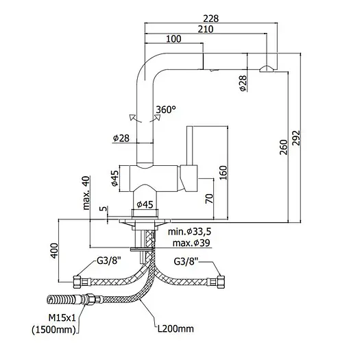 Змішувач для кухні Paffoni Light LIG285HGSP-MET - фото 2