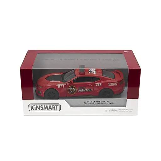 Металева інерційна легкова модель Chevrolet Camaro ZL1 Police/Firefighter 5", відкриваються двері - фото 2