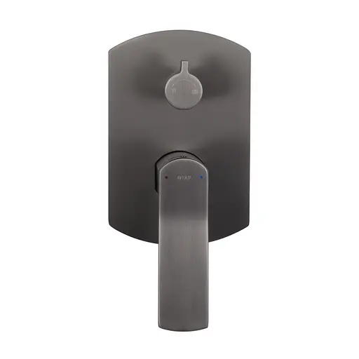 Душова система універсальна Qtap Slavonice прихованого монтажу на два споживача QTSLA113GMB45899 Gunmetal Black PVD, Шліфований чорний хром - фото 4