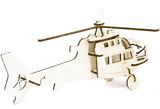 Дерев'яний конструктор Гелікоптер 18 деталей - фото 3