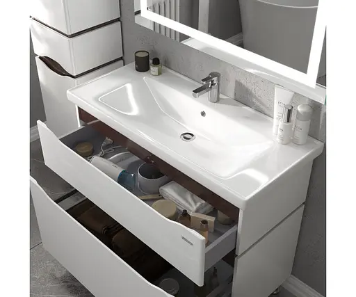 Тумба підлогова Sanwerk Алесса 100 венге з умивальником Сава (MV0000907) Венге - фото 4