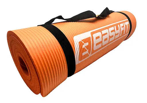 Коврик для фитнеса и йоги EasyFit NBR 10 мм Оранжевый (EF-1919-OR) - фото 3