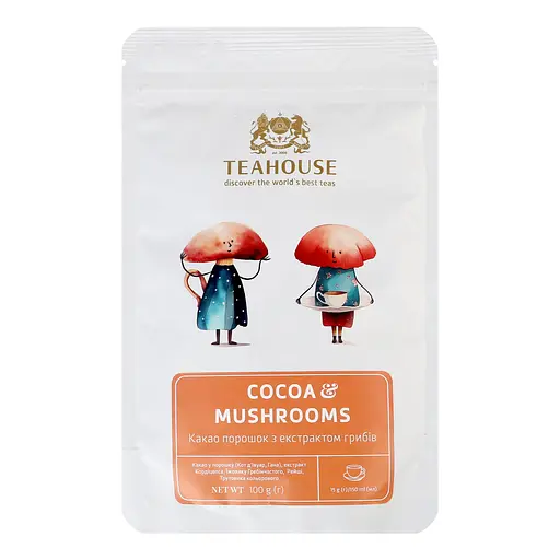 Какао Teahouse Cocoa Mushrooms з екстрактом грибів 100 г - фото 1