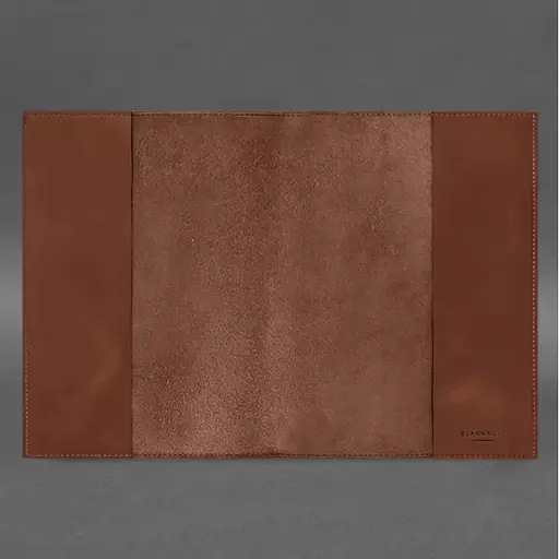 Кожаная обложка BlankNote Standart Crazy Horse с Трезубцем для нотариального реестра светло-коричневый - фото 3