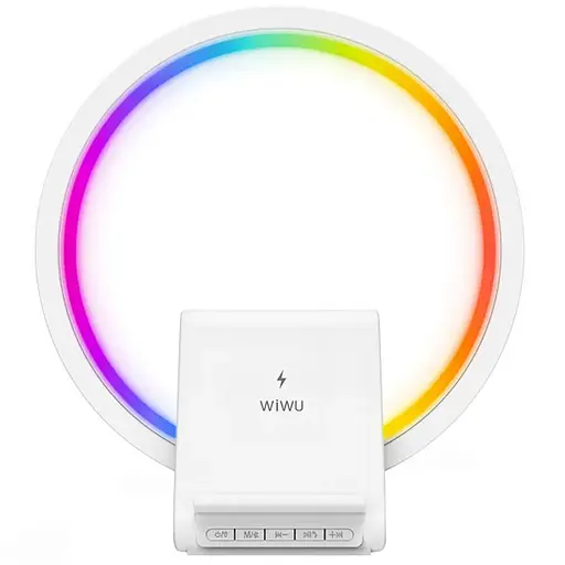 БЗП WIWU Wi-W021 2 in 1 Wireless Charger+Bluetooth Speaker White - фото 2