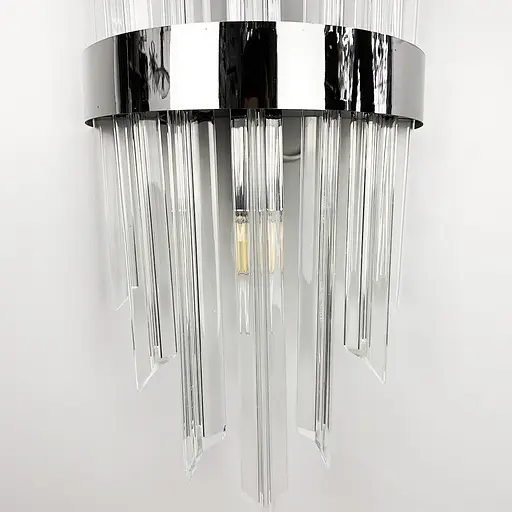 Кришталеве бра у хромованому каркасі Line F WS 151/2 CH - фото 3