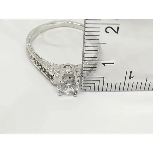 Срібне кільце Qvaliz з фіанітами. 901-00216 17,5 - фото 6