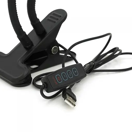 Тримач підставка Voltronic Power для телефона на затискачі Yt35299 + кільце підсвічування Led чорна - фото 3