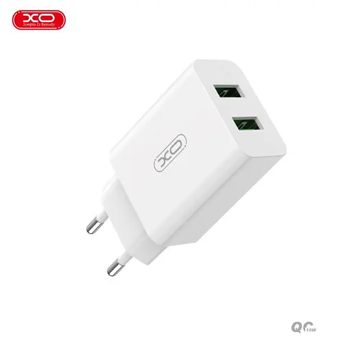 Сетевое зарядное устройство для XO L119 (EU) dual USB-A QC18W быстрое питание с TYPE-C cable Белый - фото 1