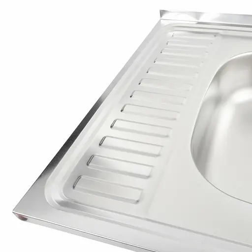 Кухонна мийка з нержавіючої сталі Platinum сатин 6060 R (0,5/160 мм), Satin - фото 4