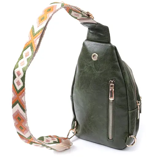 Сумка Vintage компактного размера с одной лямкой через плечо из гладкой экокожи 16х25х6.5 см sum0026938 - фото 2