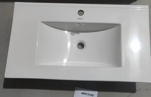 Умивальник меблевий Mixxus Premium Cubic-1503 810x460x170 мм з отвором під змішувач і переливом MP6497, Білий - фото 7