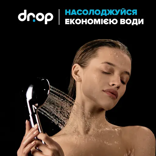 Душевой набор Drop MULTI120-3BL+SET (лейка для душа + шланг + крепление), черный - фото 10