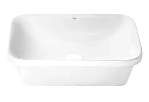 Комплект Qtap Scorpio: Раковина врезная прямоугольная 510х390х145 мм White + Донный клапан PU02 (QT1411K490WN47290) - фото 2