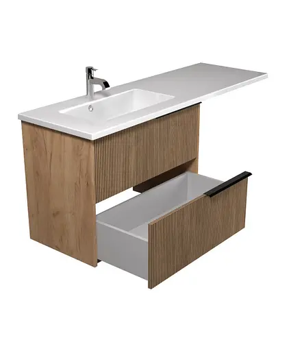 Тумба Мойдодир Grace 80-A Adam 140 L підвісна з крилом над пральною машиною - фото 3