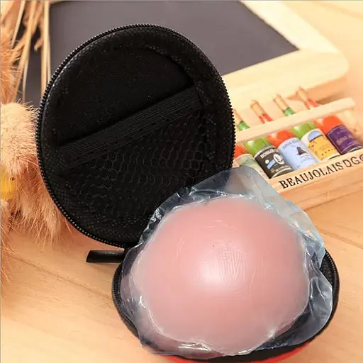 Жіноча накладка для сосків, гелева багаторазова і самоклеюча, чохли для сосків із силіконових наклейок - фото 2