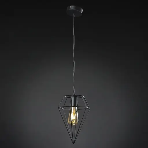 Люстра Brille лофт підвісна в спальню E27 60W BK (BL-394S/1) - фото 3