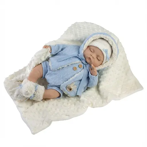 Лялька Munecas De Cuna у блакитному одязі 45 см (B45502)