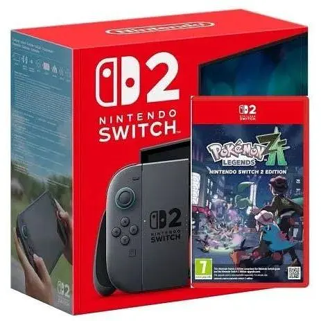 Ігрова консоль Nintendo Switch 2 Black + Гра Pokemon Legends Z-A (англійська версія)