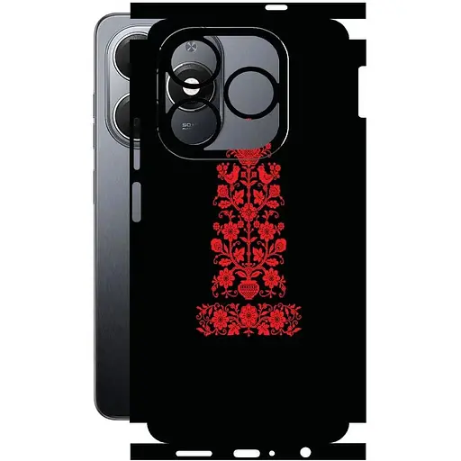 Защитная пленка StatusSKIN для Tecno Spark 20 Pro Корпус Винил Вышиванка 1 - фото 1