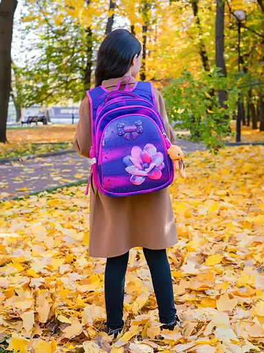 Школьный рюкзак с ортопедической спинкой для девочки фиолетовый Winner /SkyName 37х30х18 см для начальной школы (R2-183) - фото 11