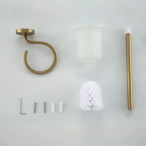 Йорж для унітазу настінний Gappo G30710-3, Золотий - фото 3