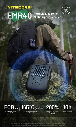 Портативный фумигатор Nitecore EMR40 аккумуляторный + пластины - фото 9