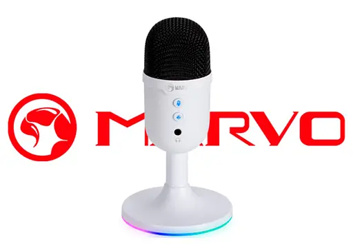 Мікрофон Marvo MIC-06 USB RGB Gaming Білий - фото 3