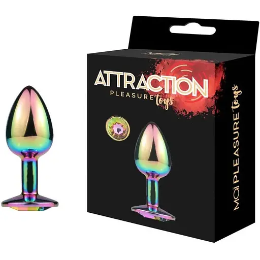 Металлическая анальная пробка Mai Attraction Toys №72 Rainbow