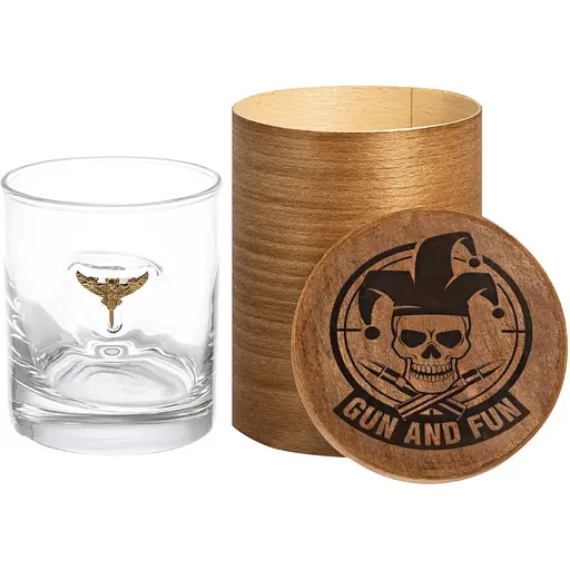 Стакан Gun&Fun для виски с эмблемой Сова ГУР 300 мл - фото 2