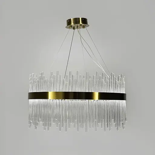 Подвесная LED люстра в изысканном латунном каркасе Ø 60 см Ст. J 881-600 AB | Line F - фото 8