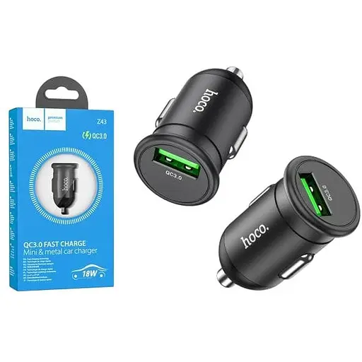 Зарядний пристрій Hoco Z43 QC3.0 1 x USB/18W
