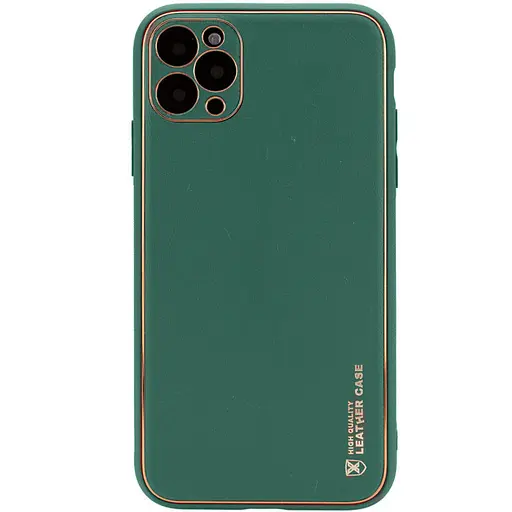 Шкіряний чохол Epik Xshield для Apple iPhone 12 Pro 6.1 Зелений/Army green