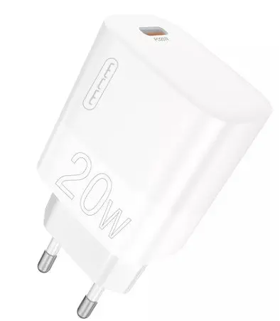 Мережевий зарядний пристрій WUW-C196 1Type-C PD20W білий - фото 1