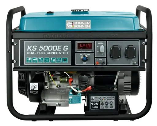 Генератор бензиновий газ/бензин Konner&Sohnen 4/4.5 кВт KS 5000E G - фото 1