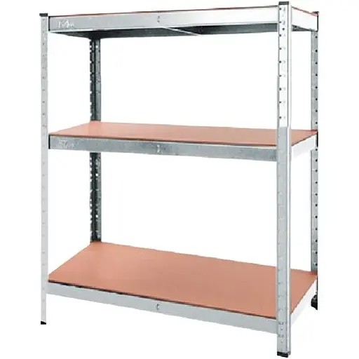 Стелаж металевий 100x80x50 см ЦИНК 3 полички MДФ (5 мм) БОНА-ПРО