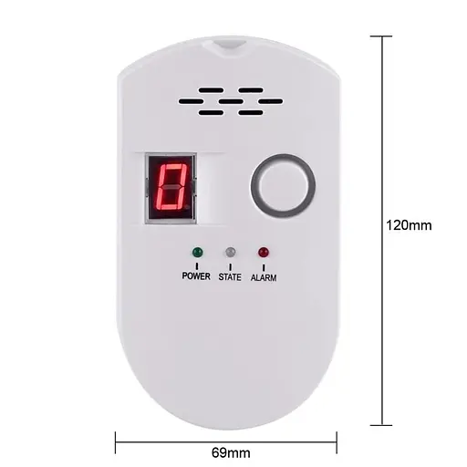 Сигнализатор газа бытовой - датчик утечки газа метана, пропана - бутана Fuers BRJ-502D (100502) - фото 5