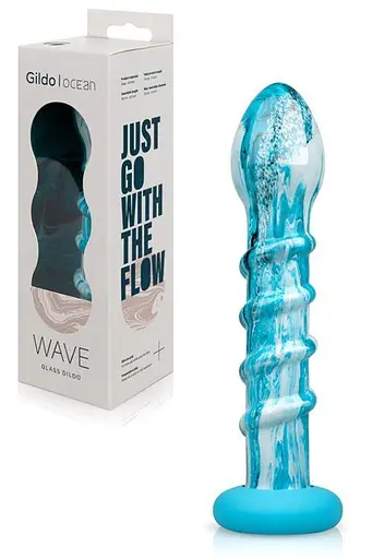 Скляний дилдо Gildo - Ocean Wave Glass Dildo - фото 7