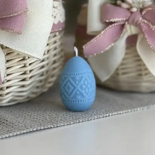 Пасхальная свеча писанка голубая MIS LT - фото 1