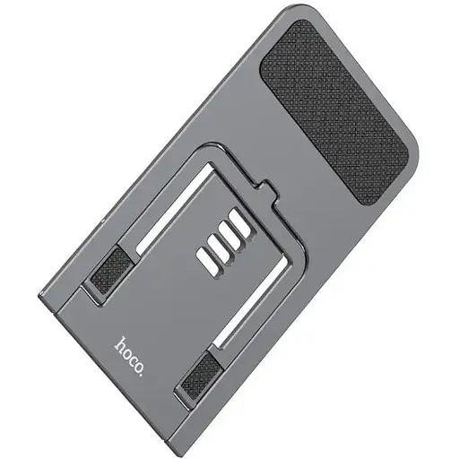 Підставка для телефона Hoco PH43 Main-way ultra-thin настільний тримач металевий сірий - фото 1