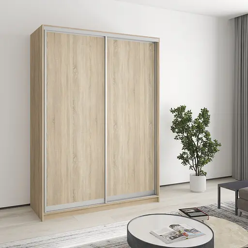 Шафа-купе дводверна MebelStar Комбо AL 2ДСП 150x60x210 см Дуб сонома (MBS-2706)