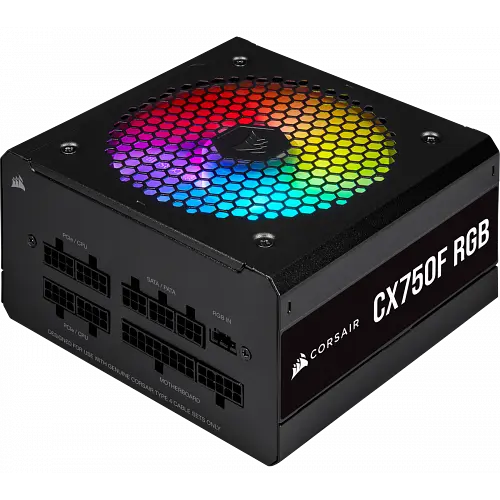 Блок живлення Corsair CX750F 750W RGB 80+ Bronze (CP-9020218-EU) Б/В